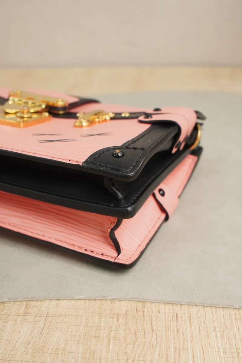 Louis Vuitton Box Pink Embossed Calfskin · Shoulder Strap · 22.5 × 6 × 15 cm — cover view 7 of 7