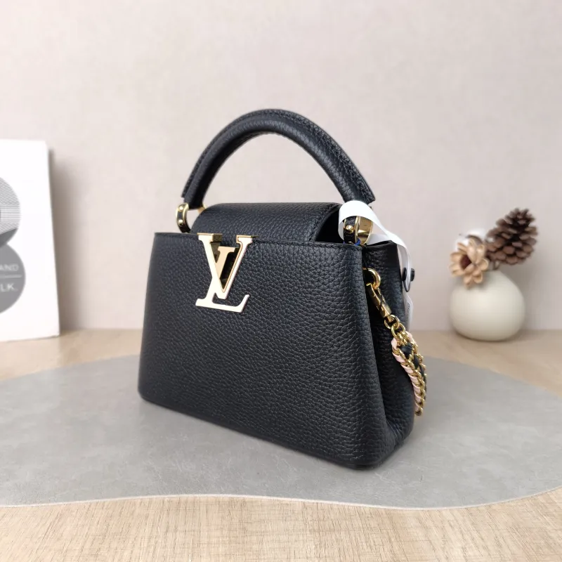 Louis Vuitton Shoulder Bag Capucines Black Pink Calfskin Mini 21 × 8 × 14 cm — cover view 6 of 6