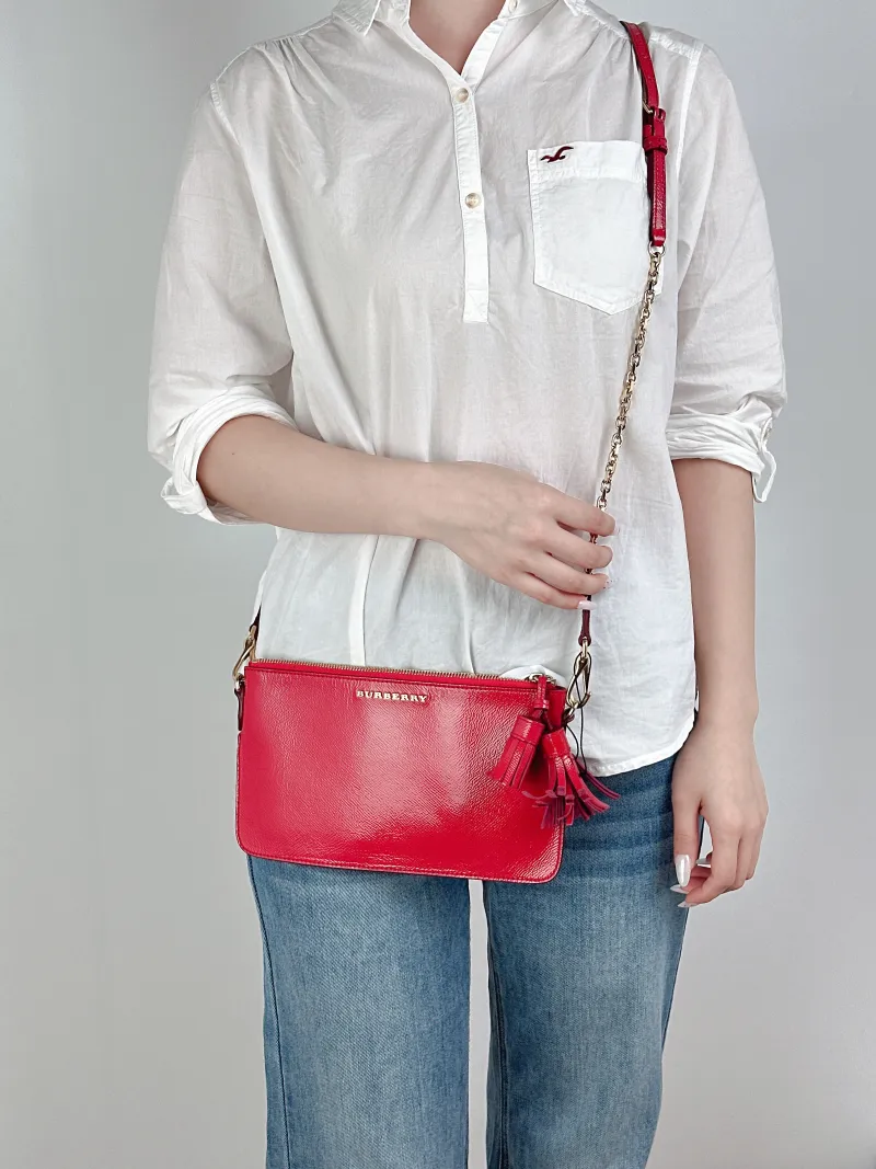 BURBERRY Crossbody Bag Crossbody Bag Red PVC One Size25*15 — on-model view 2 of 2