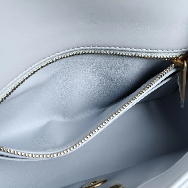 Chanel Crossbody Bag cf Blue Lambskin 20 × 6.5 × 12 cm Microchip Edition — detail view 8 of 12