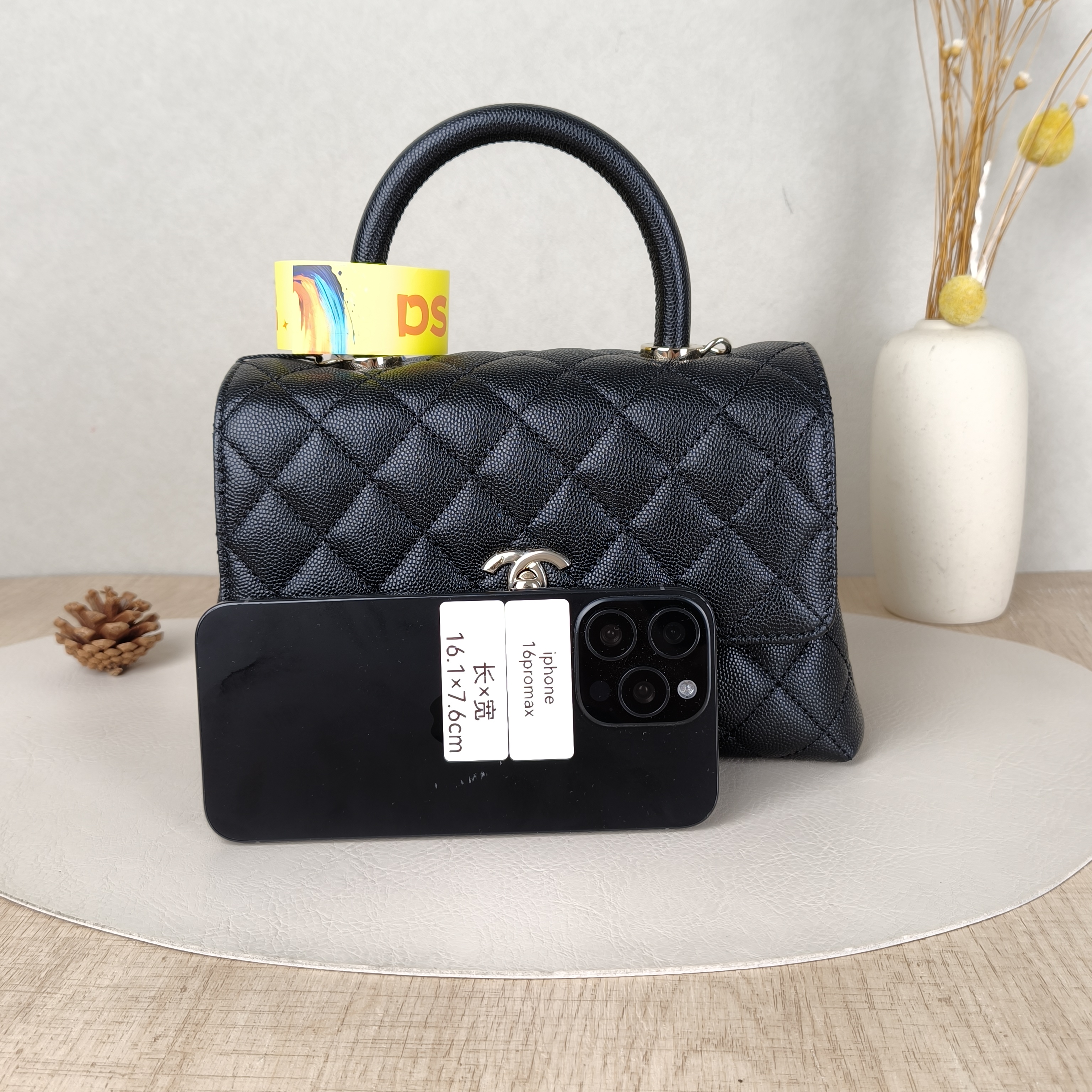 Chanel Top Handle Bag Coco HandleBlack Grained Calfskin Small24 × 10 × 14 cm — cover view 5 of 5