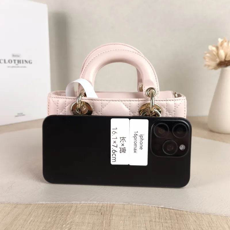 DIOR Crossbody Bag Lady D-Joy Pink Lambskin Mini 16 × 5 × 9 cm — cover view 5 of 5
