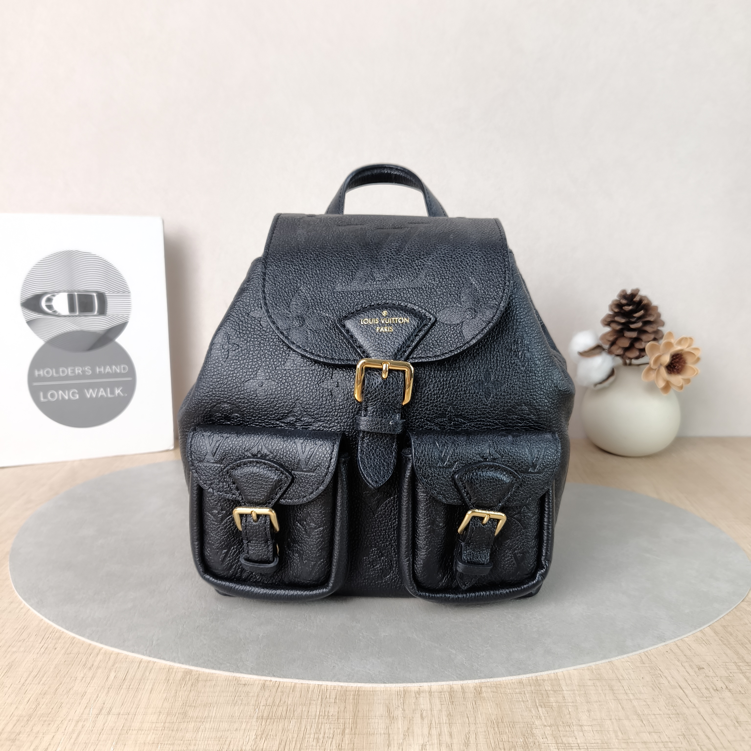 Louis Vuitton Backpack Backup Backpack Black Calfskin One Size20 × 14 × 22 cm