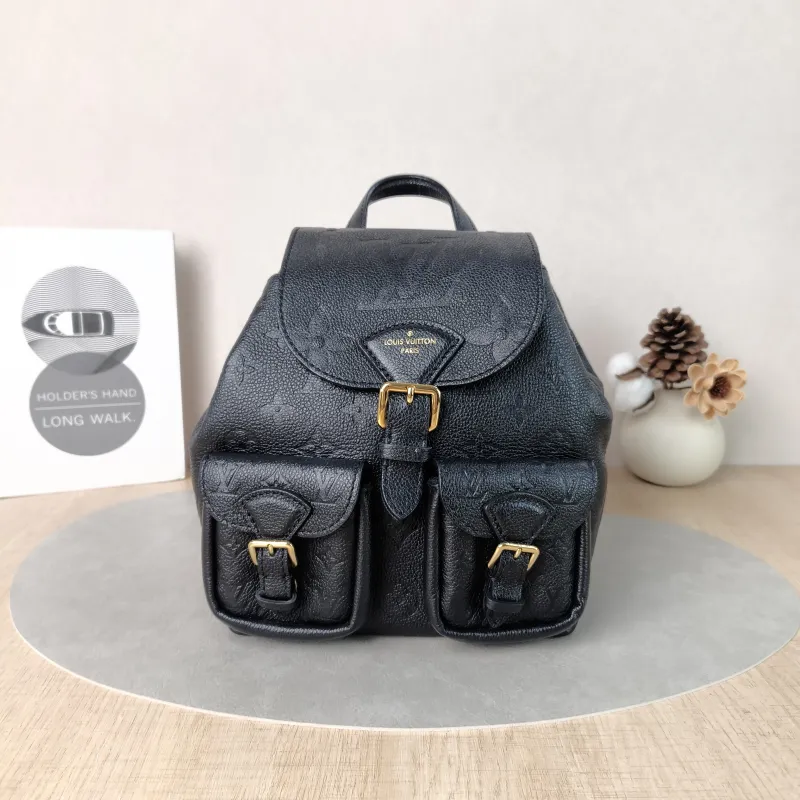 Louis Vuitton Backpack Backup Backpack Black Calfskin One Size20 × 14 × 22 cm