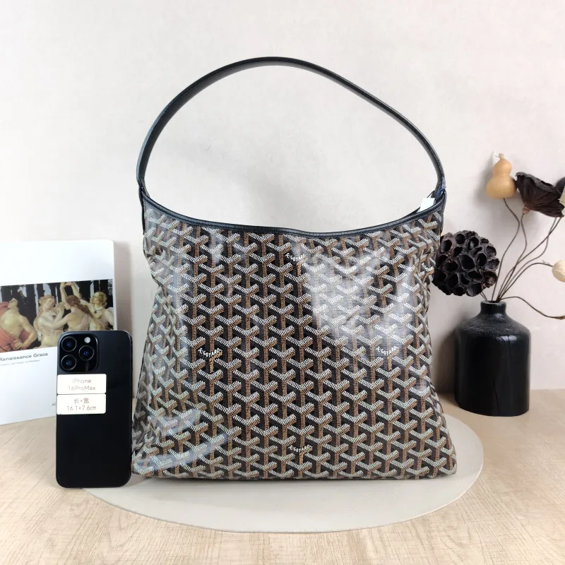 GOYARD Shoulder Bag Boheme Hobo Black ine Canvas Small 43 × 14 × 27 cm — cover view 3 of 6