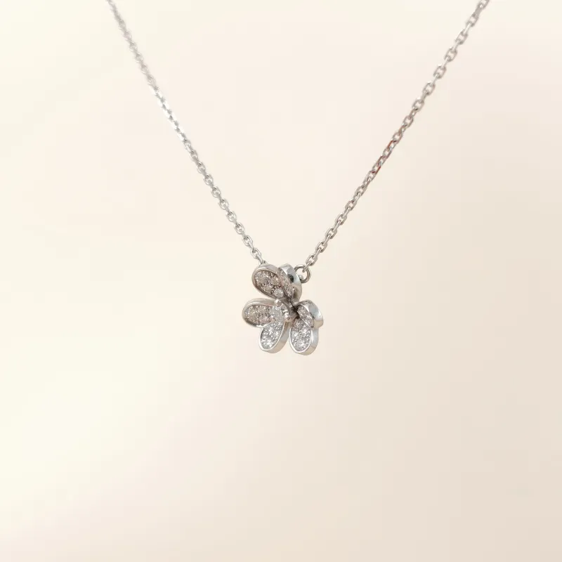 Van Cleef & Arpels Necklace Frivole Collection Pavé Diamond Necklace White Gold 18KW hite Gold Diamondmini42cm — cover view 7 of 11
