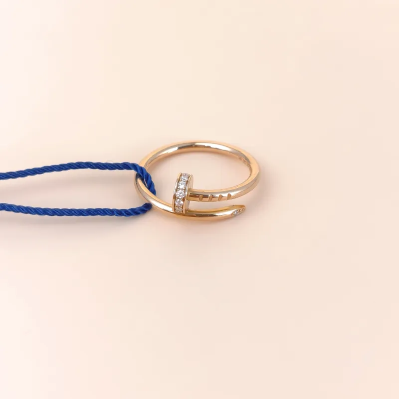 CARTIER Ring Juste un Clou Ring Rose Gold Diamond18KR ose Gold Small Edition 1.8 49