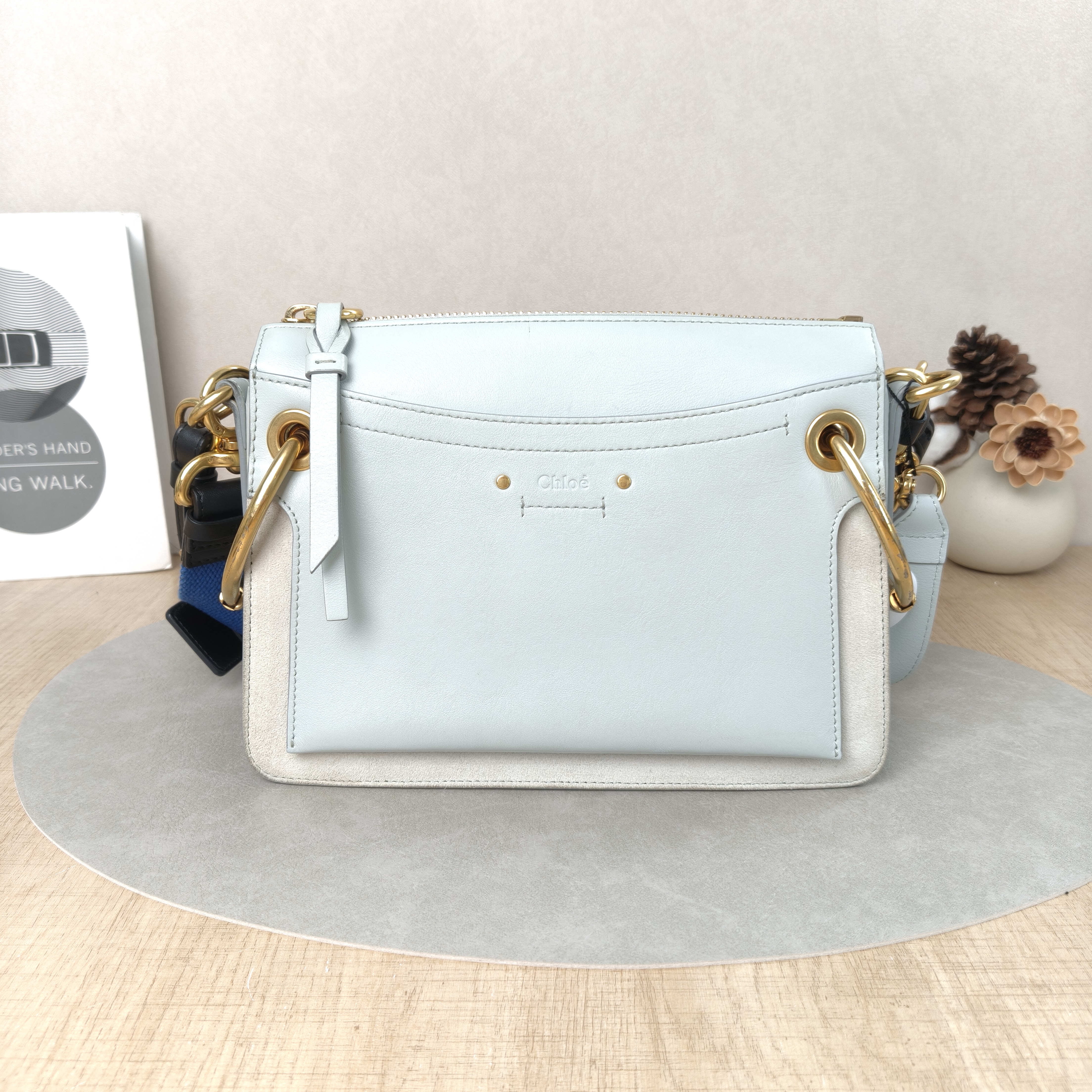 Chloé Crossbody Bagroy Crossbody Bag Blue Calfskin One Size25 × 7 × 18 cm