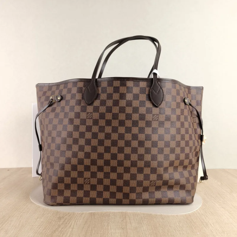 Louis Vuitton Shoulder Bag Neverfull Damier Ebene PVC Large 39 × 19 × 32 cm