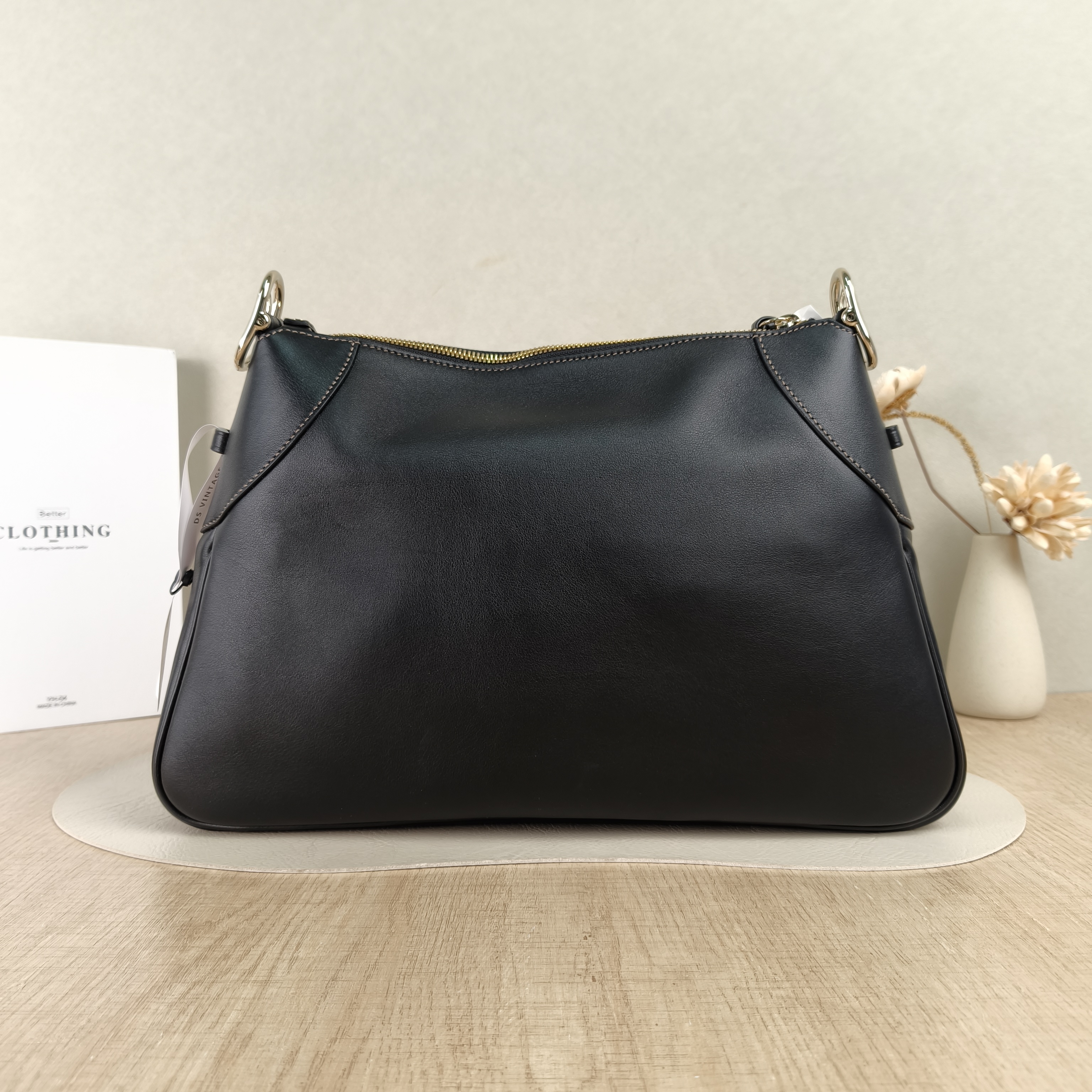 GUCCI Shoulder Bag GG Emblem hobo Black Calfskin Large37 × 8 × 23 cm — cover view 3 of 6