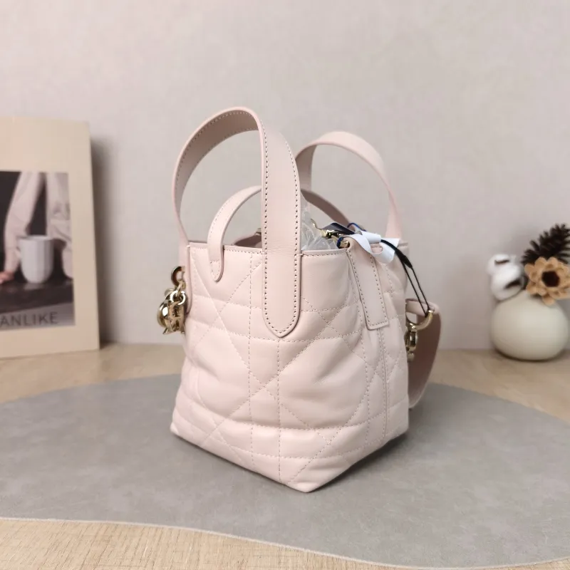 DIOR Top Handle Bag TOUJOURS Edition Pink Calfskin Mini 13 × 12 × 15 cm — cover view 4 of 6