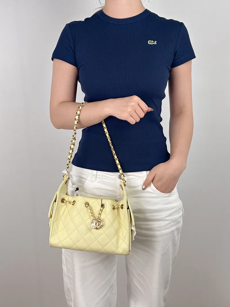 Chanel Crossbody Bag 25Bag Grained Calfskin Mini 22 × 12.5 × 20 cm — on-model view 1 of 2
