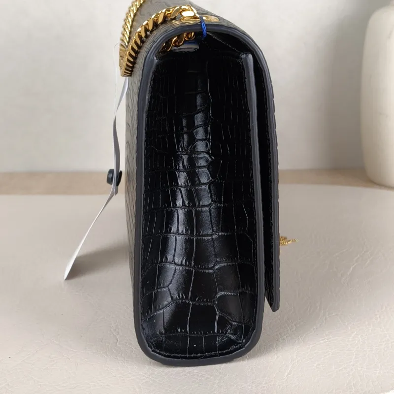 SAINT LAURENT Crossbody Bag KATE Edition Black Calfskin Medium 24 × 5.5 × 14.5 cm — detail view 3 of 12