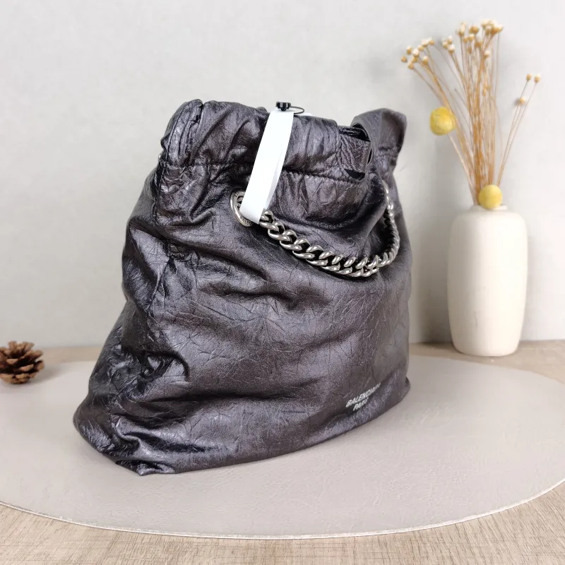 BALENCIAGA Shoulder Bag Crush Calfskin Small 25 × 9 × 26 cm — cover view 5 of 5