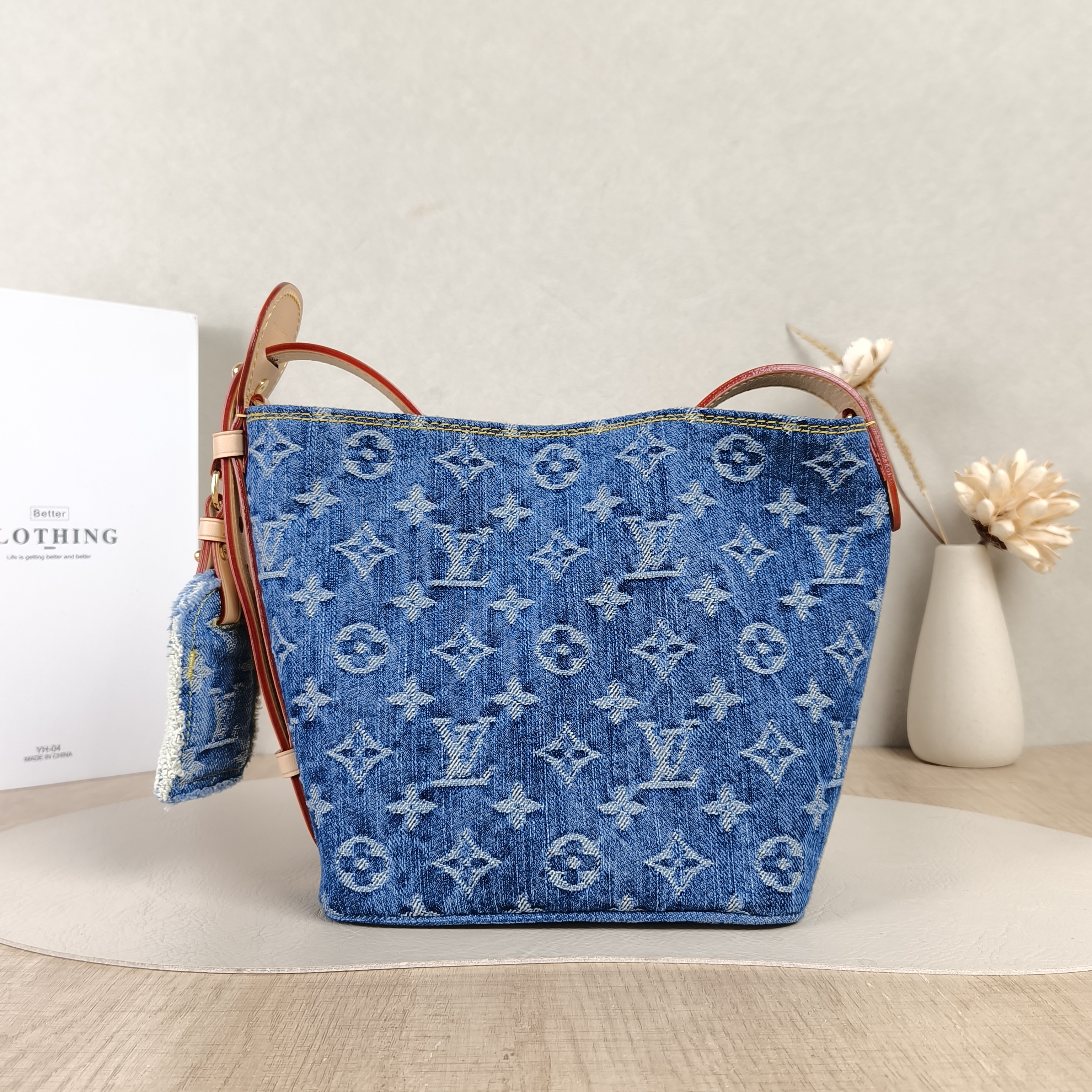 Louis Vuitton Top Handle Bag ALL IN BB Blue BB16 × 12 × 18 cm