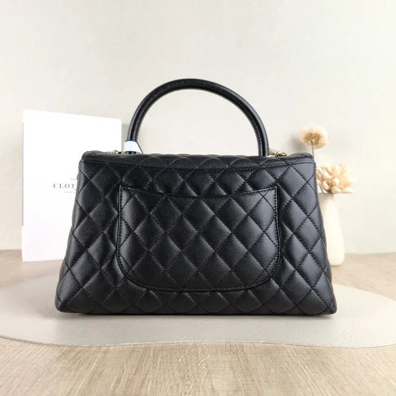 Chanel Top Handle Bag Coco Handle Black Grained Calfskin Medium 29 × 12 × 18 cm — cover view 5 of 5