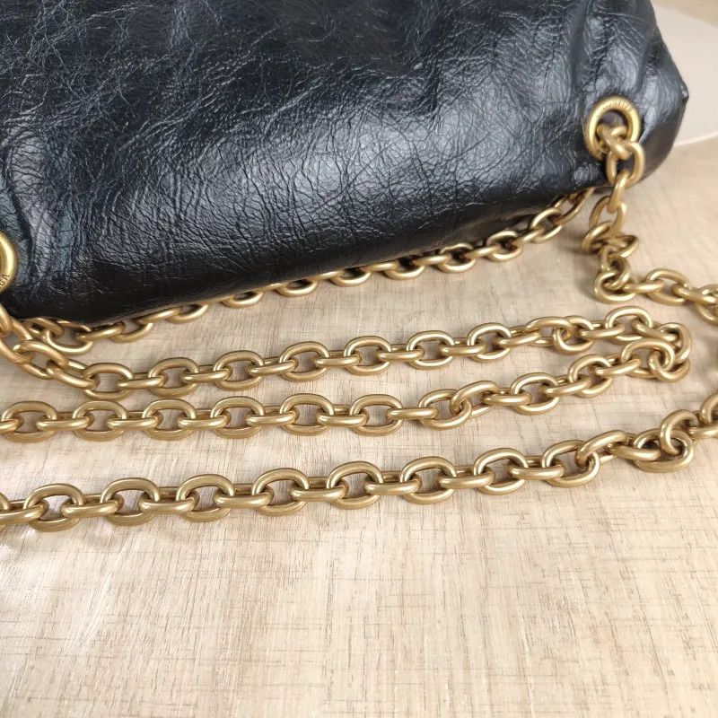 BALENCIAGA Shoulder Bag MONACO PLUS Black Calfskin Small 28 × 9 × 19 cm — detail view 1 of 13