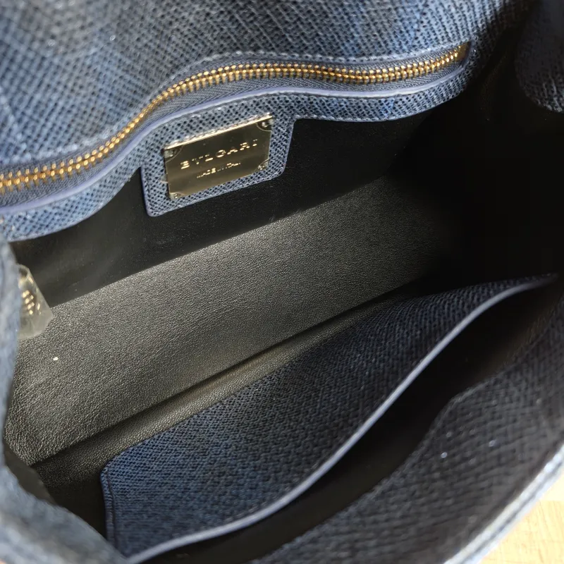 Bvlgari Crossbody Bag Serpenti Cabochon Navy Small 21.5 × 7 × 15 cm — detail view 2 of 11