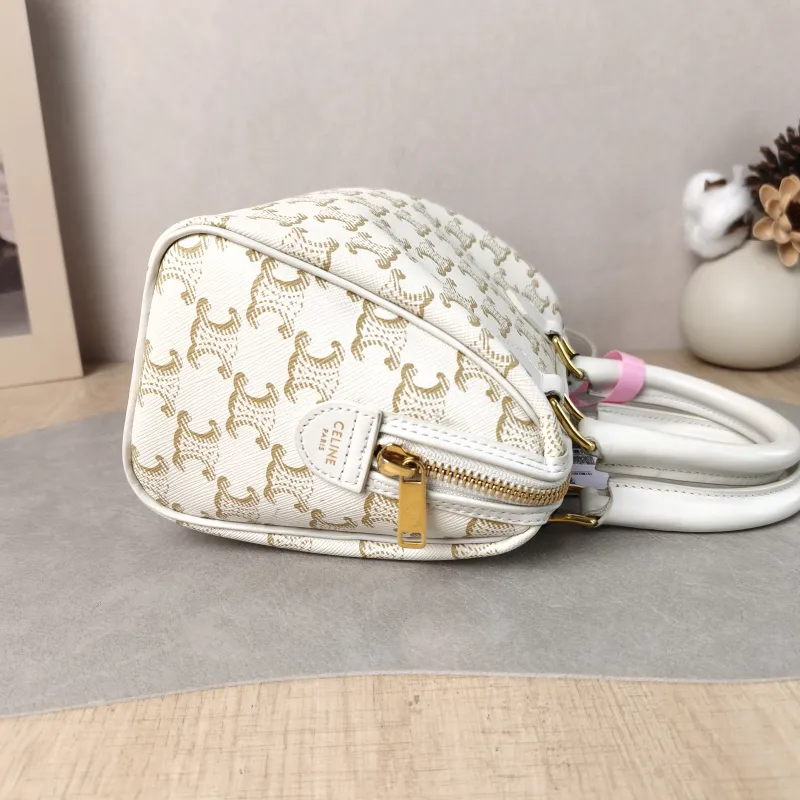 CELINE Crossbody Bag White PVC Small 20 × 10.5 × 15.5 cm — detail view 11 of 12