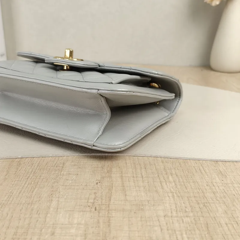 Chanel Crossbody Bag23s Messenger Bag Grey Calfskinmini19.5 × 6 × 13 cm — detail view 15 of 15
