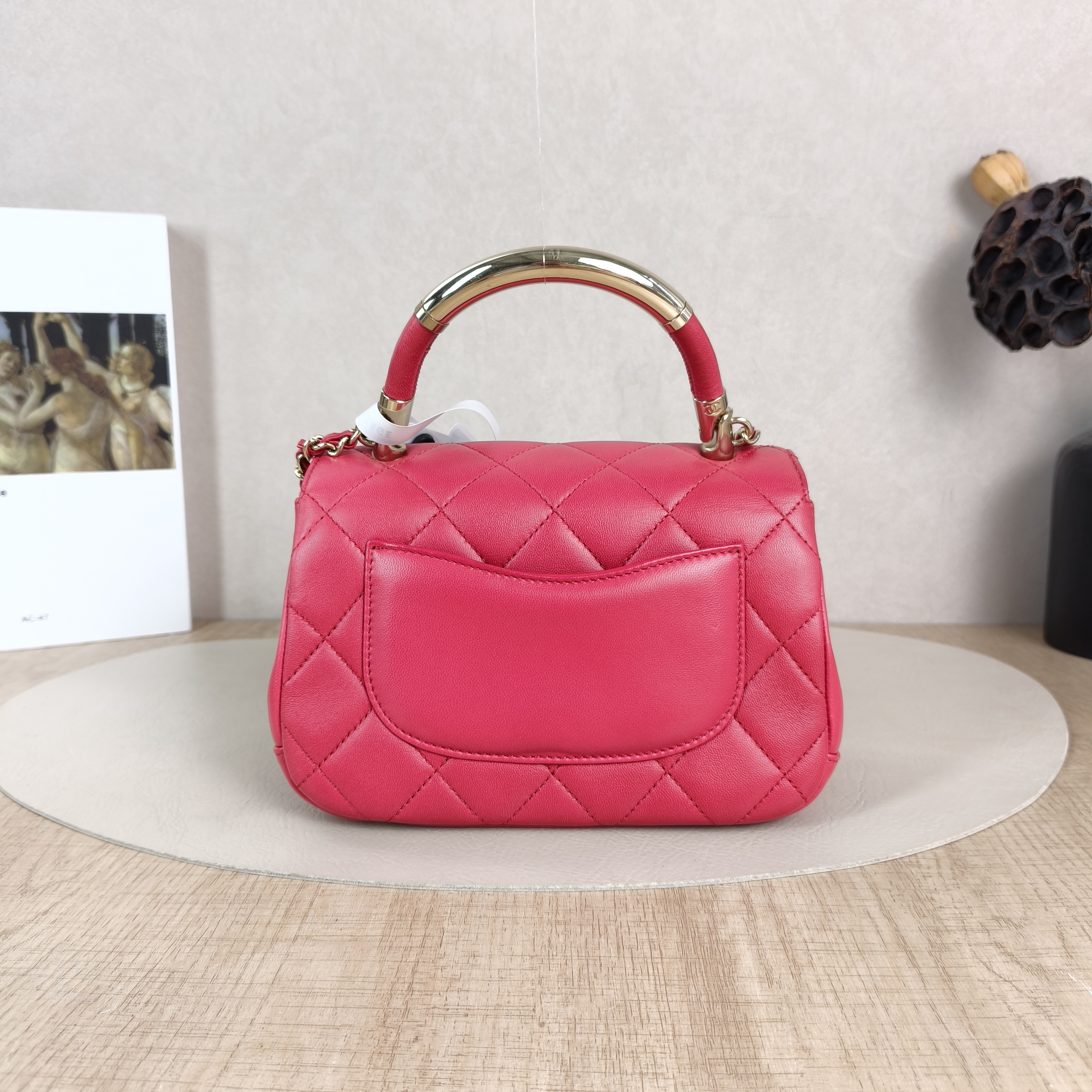 Chanel Crossbody Bag Crossbody Bag Red Lambskin One Size19 × 6 × 13 cm — cover view 3 of 6