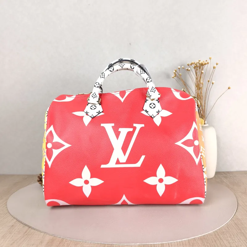 Louis Vuitton Top Handle Bag Speedy30 Colorblock PVC Large 30 × 17 × 21 cm
