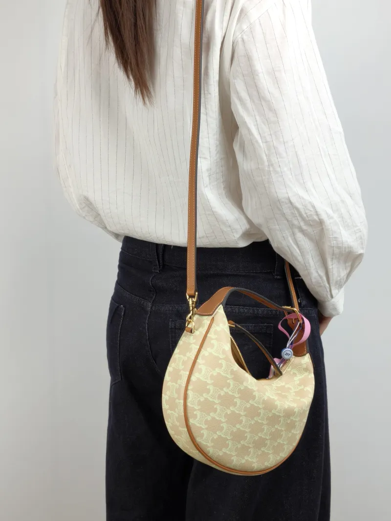 CELINE Crossbody Bag TEEN LULU hobo PVC Small 21 × 5 × 24 cm — on-model view 3 of 3