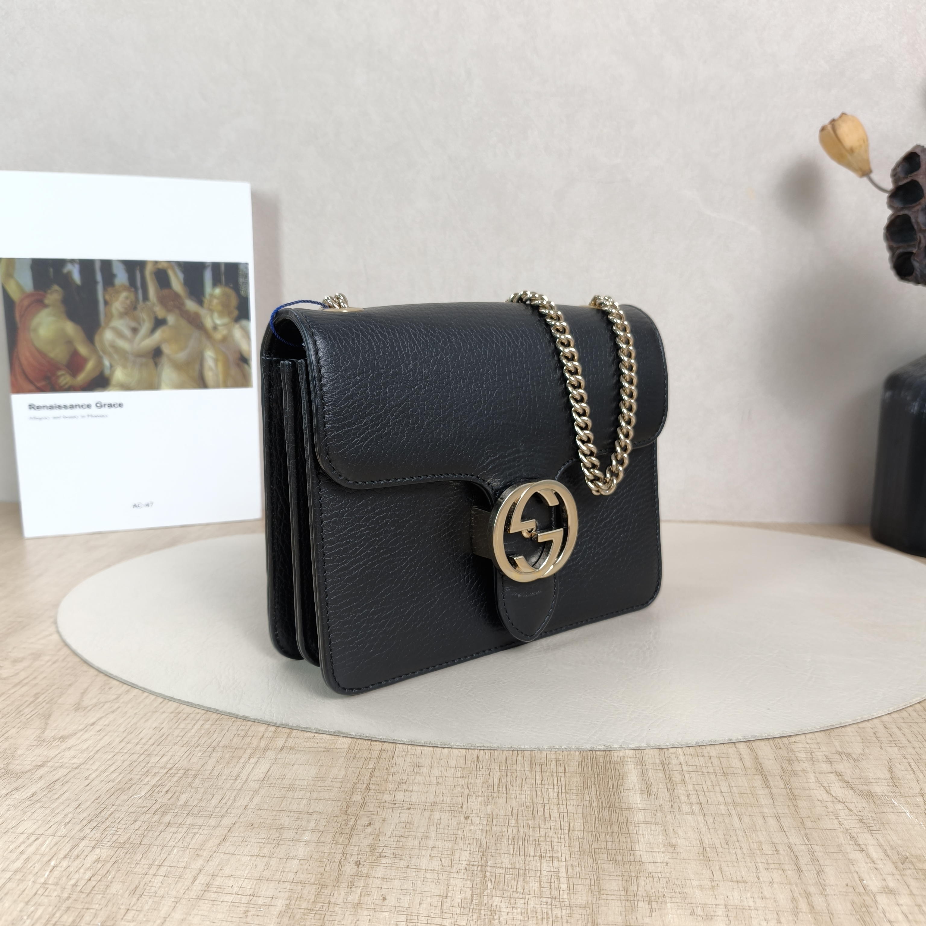 GUCCI Crossbody Bag g Collection Black Calfskin Small20 × 9 × 16 cm — cover view 5 of 5