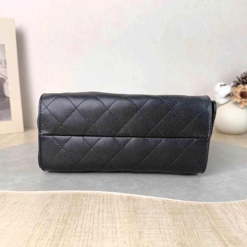 Chanel Shoulder Bag 25Bag Black Grained Calfskin Mini 22 × 12.5 × 20 cm — cover view 4 of 6