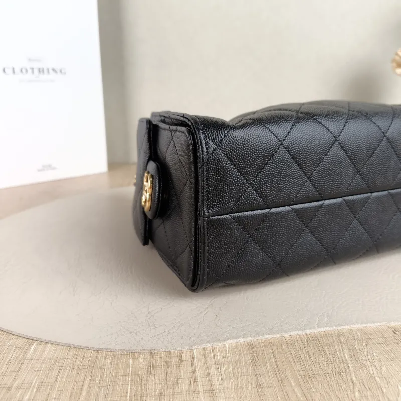 Chanel Shoulder Bag 25Bag Black Grained Calfskin Mini 20 × 12.5 × 22 cm — detail view 3 of 12