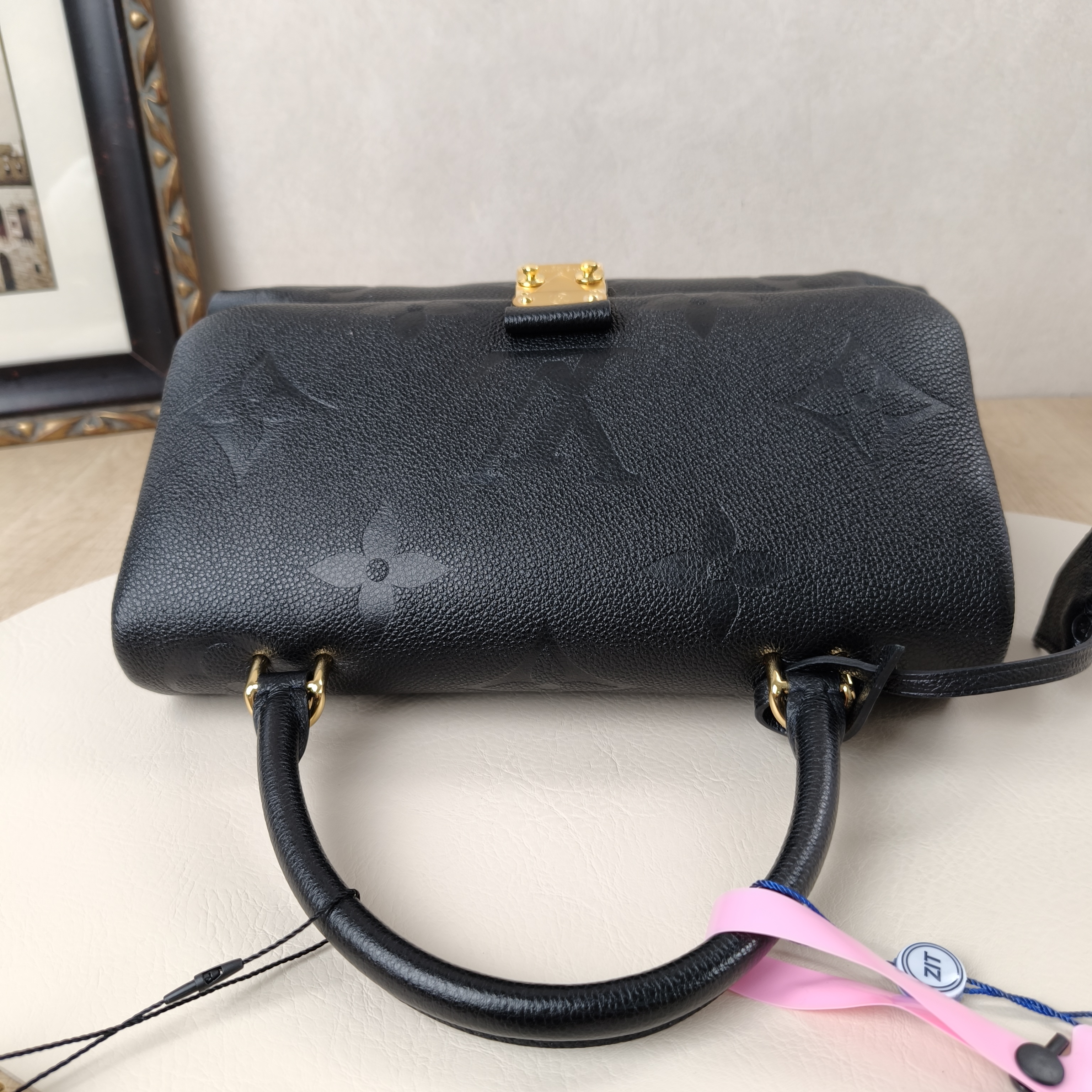 Louis Vuitton Crossbody Bag MADELEINE Black Monogram Empreinte Embossed Calfskin Medium30 × 11 × 19.5 cm — cover view 3 of 10