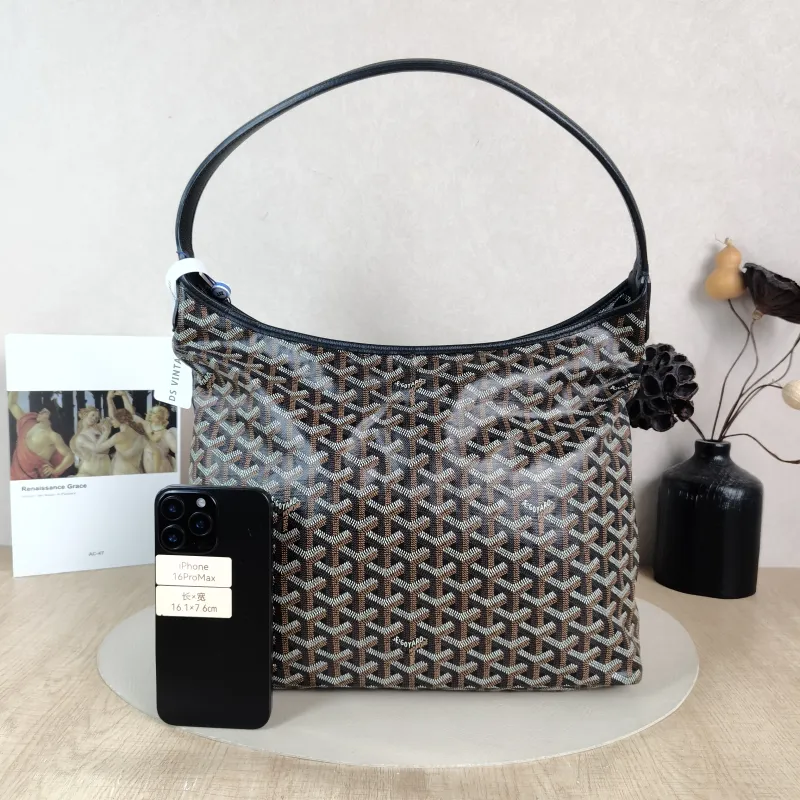 GOYARD Shoulder Bag Boheme Hobo​ Black ine Canvas Small 43 × 14 × 27 cm — cover view 2 of 5