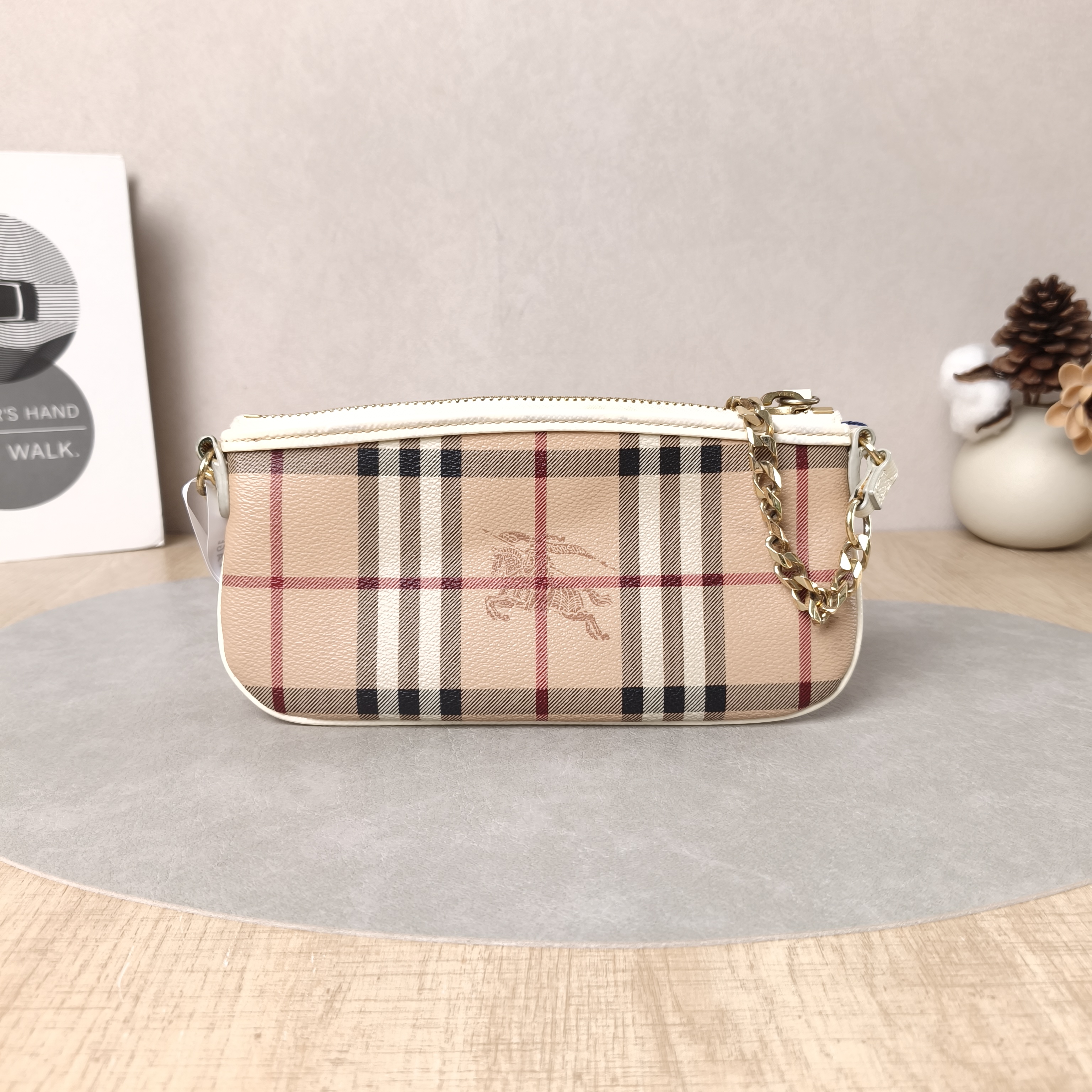 BURBERRY Shoulder Bag Monogram PVC One Size21.5*11