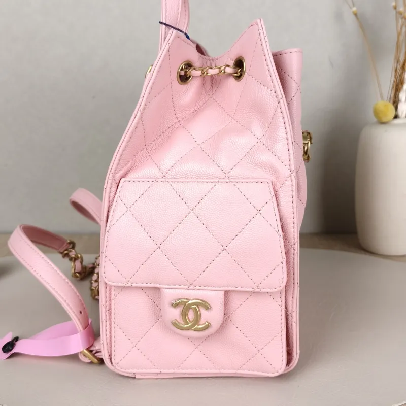 Chanel Backpack25bag Backpack Pink Grained Calfskin Medium23 × 14 × 23 cm — detail view 5 of 12