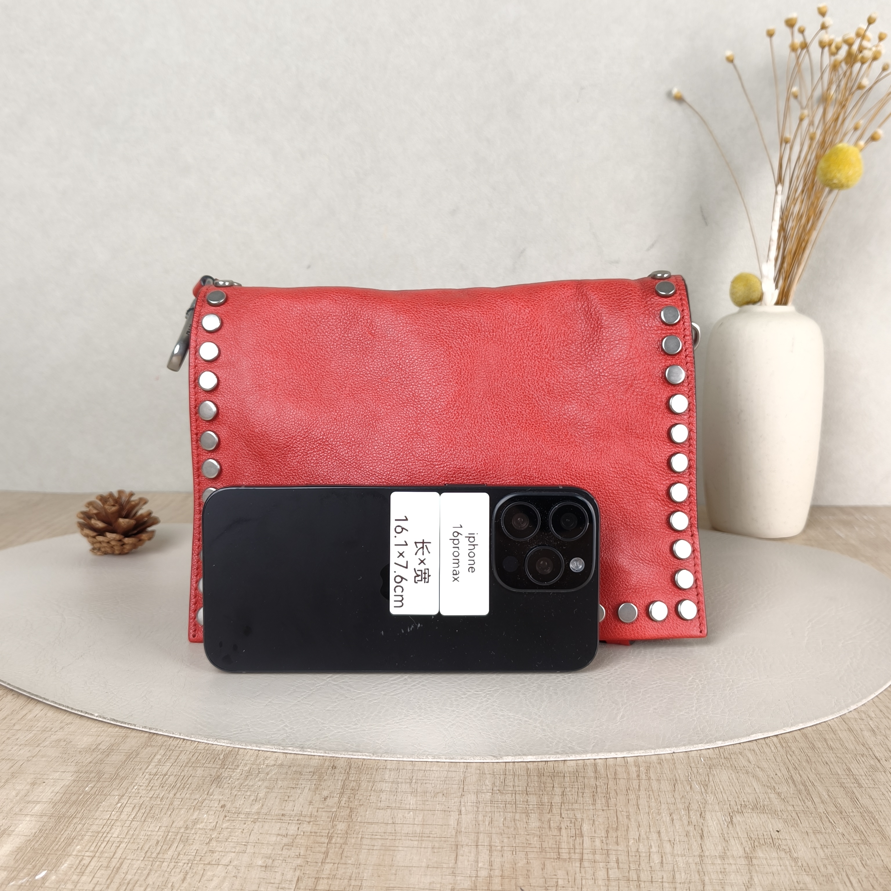 PRADA Shoulder Bag Etiquette Shoulder Bag Red Calfskin Small23 × 10 × 15 cm — cover view 2 of 5