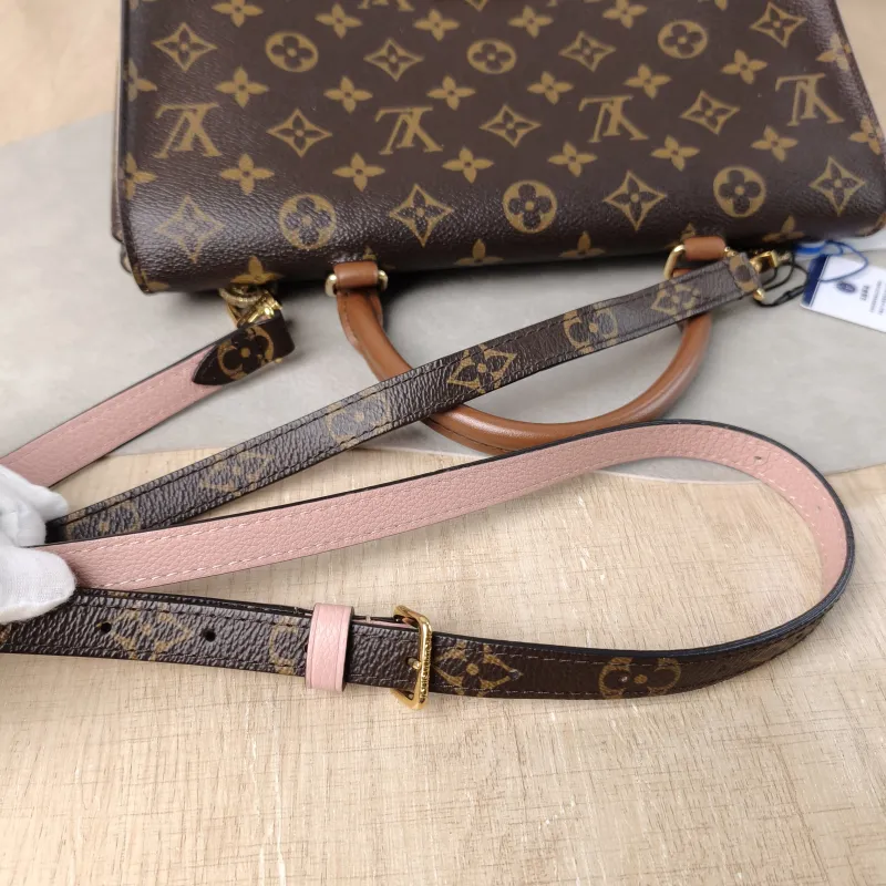Louis Vuitton Crossbody Bag Marignan Messenger Bag Pink PVC · Calfskin Large 29 × 13.5 × 21 cm — detail view 12 of 17