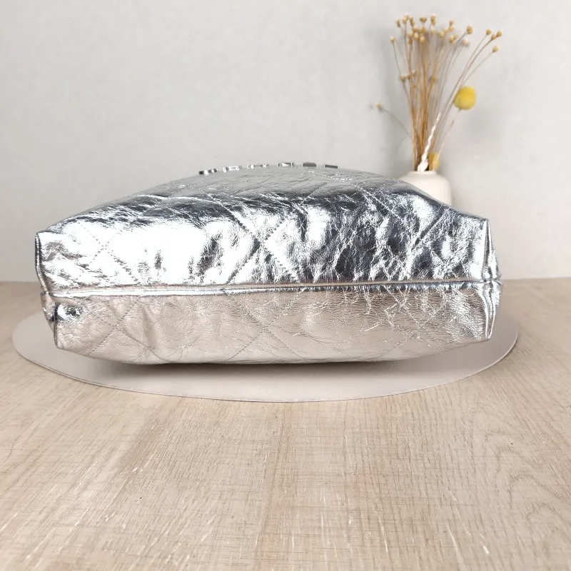 Chanel Shoulder Bag 22Bag Silver Calfskin Small 35 × 7 × 37 cm — cover view 5 of 5