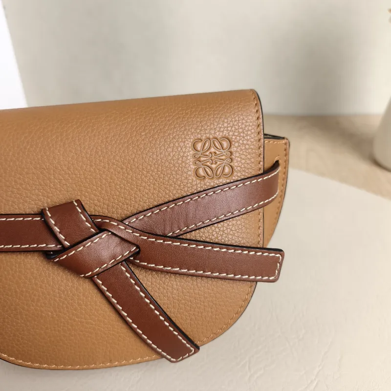LOEWE Crossbody Bag Gate Caramel Calfskin Mini 15 × 8 × 12.5 cm — detail view 10 of 11