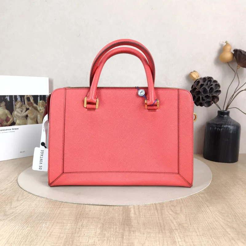 MCM Shoulder Bag Tote Bag Red Canvas 31 × 10 × 19 cm — cover view 5 of 5
