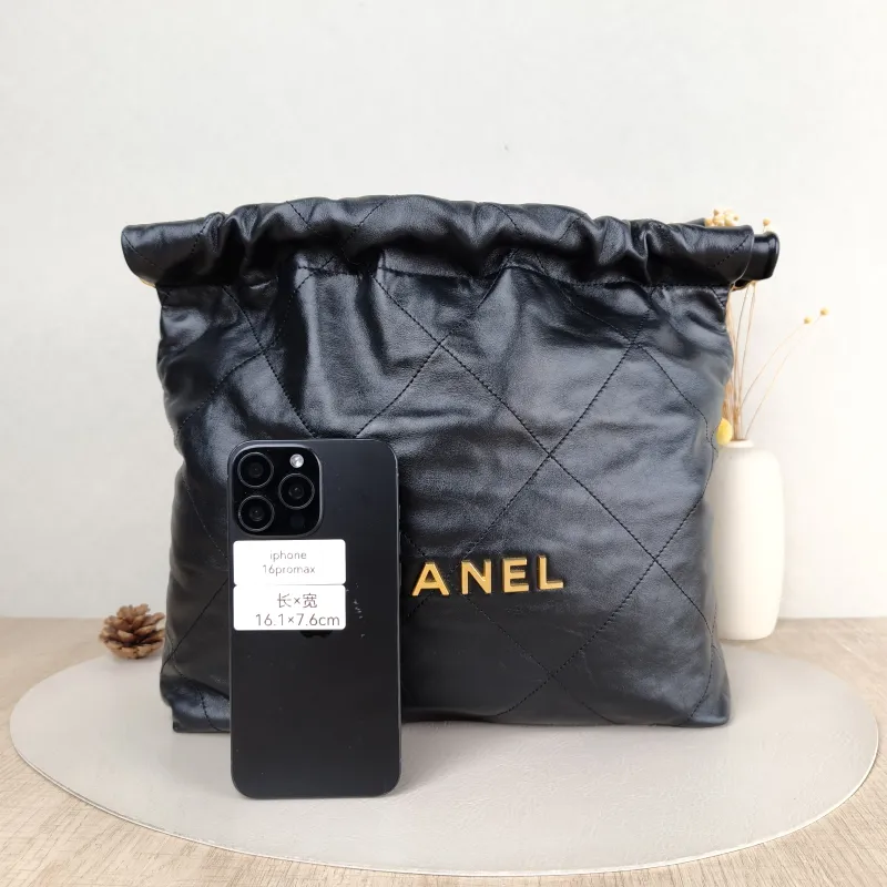 Chanel Shoulder Bag 22Bag Black CC alfskin Small 35 × 7 × 37 cm — cover view 5 of 5
