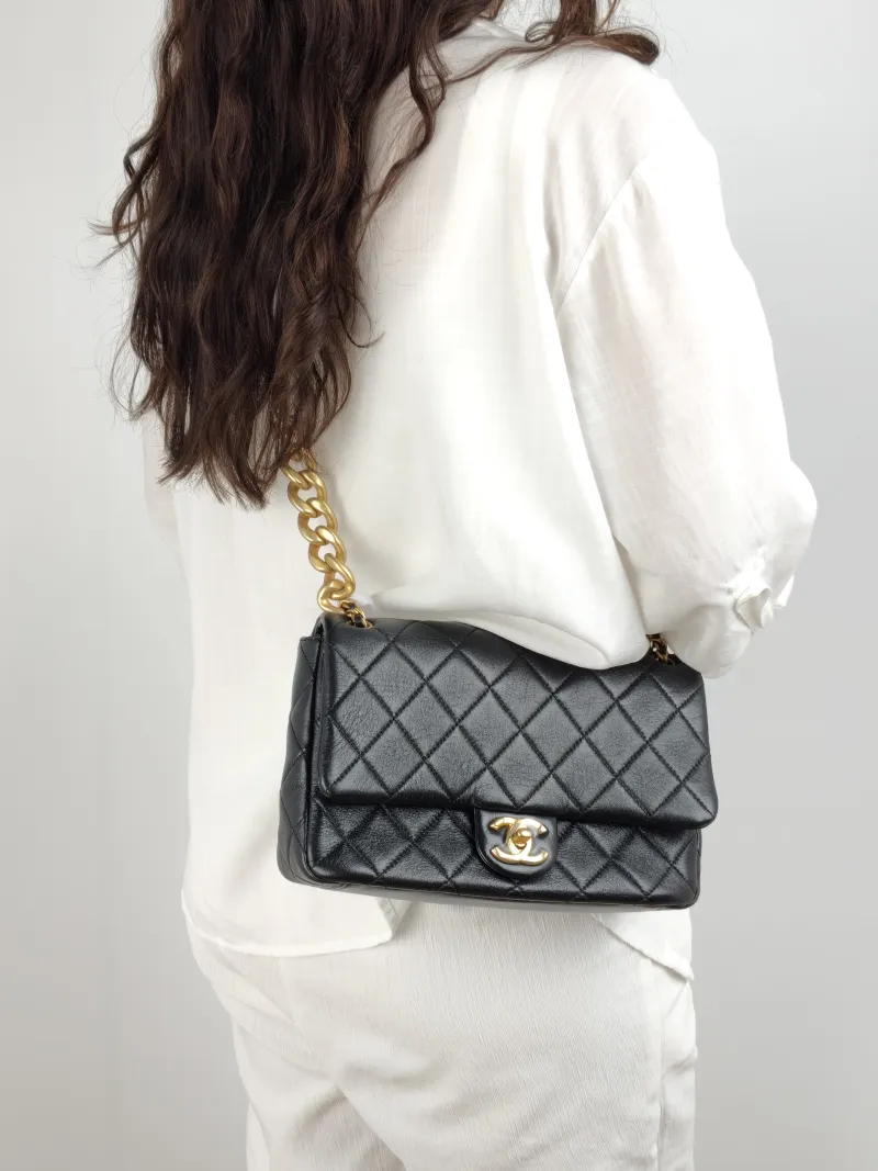 Chanel Shoulder Bag Editioncf Black Lambskin One Size 24 × 7 × 14.5 cm — on-model view 2 of 2