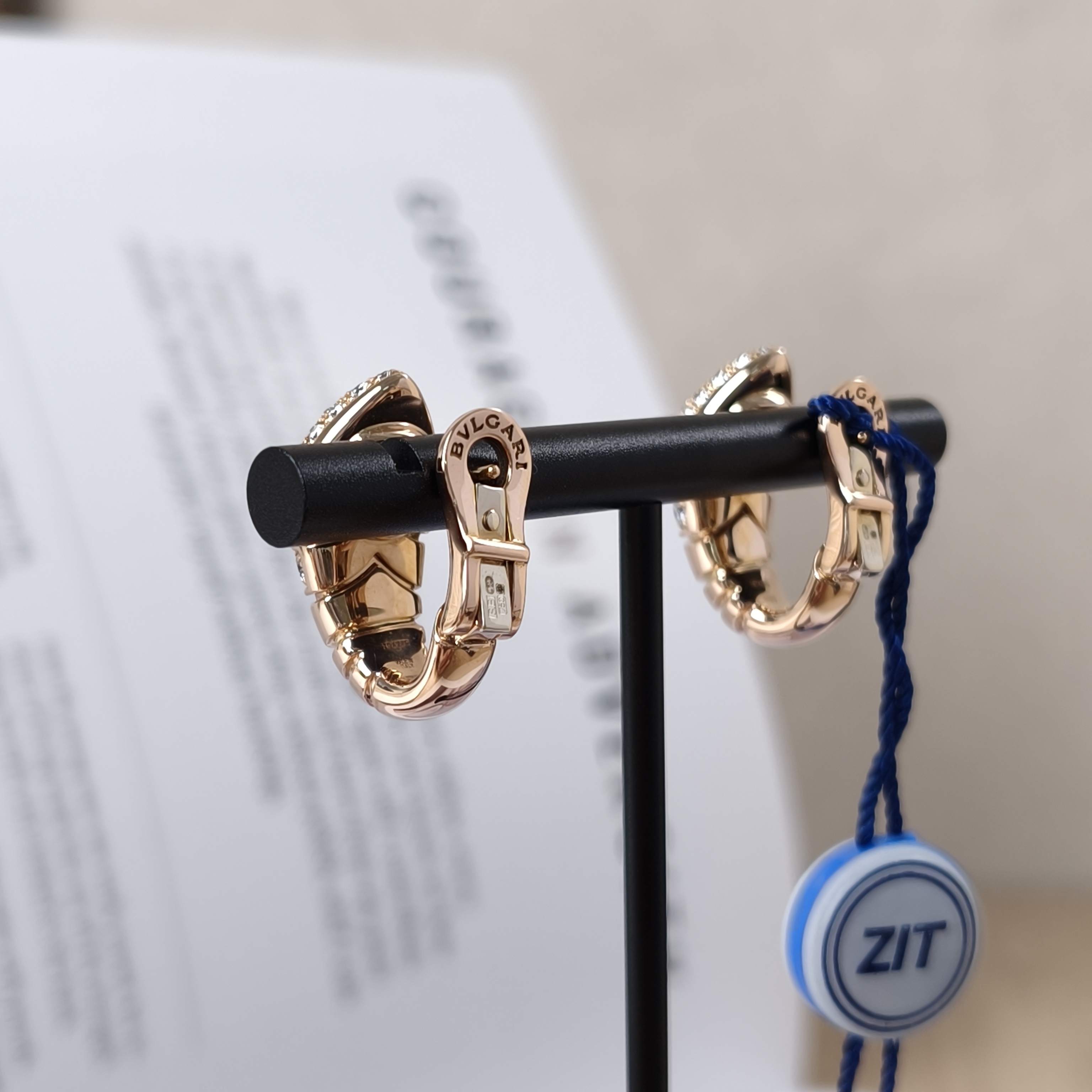Bvlgari Earrings Serpenti Collection Earrings Gold18K Diamond One Size — cover view 9 of 11