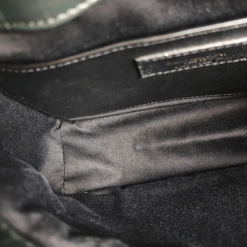 SAINT LAURENT Crossbody Bag Niki D Green Waxed Leather Small 21 × 7.5 × 16 cm — detail view 10 of 12