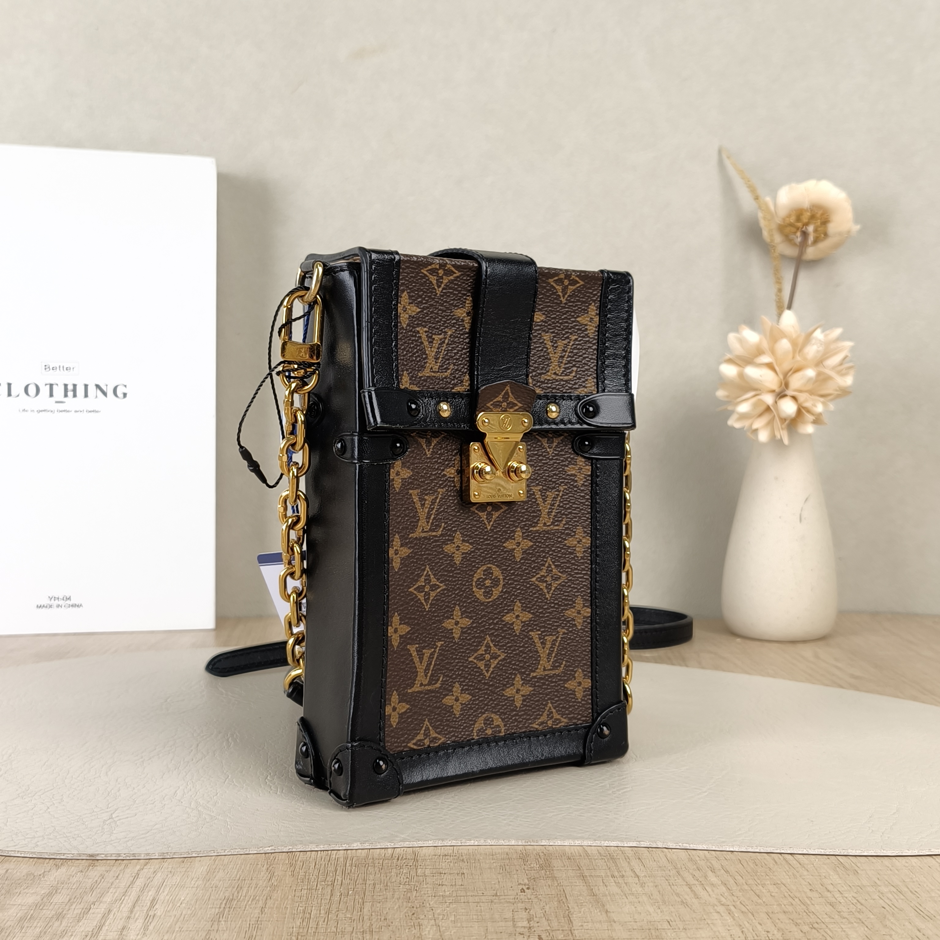 Louis Vuitton Crossbody Bag Trunk Vertical Chain Bag Monogram PV Cmini11 × 3.5 × 17.5 cm — cover view 5 of 5