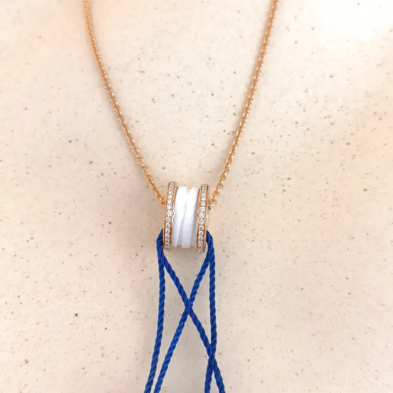 Bvlgari Necklace B.ZERO1Collection White Pavé Diamond Rose Gold Rose Gold Diamond18KR ose Gold One Size 45cm — cover view 2 of 7