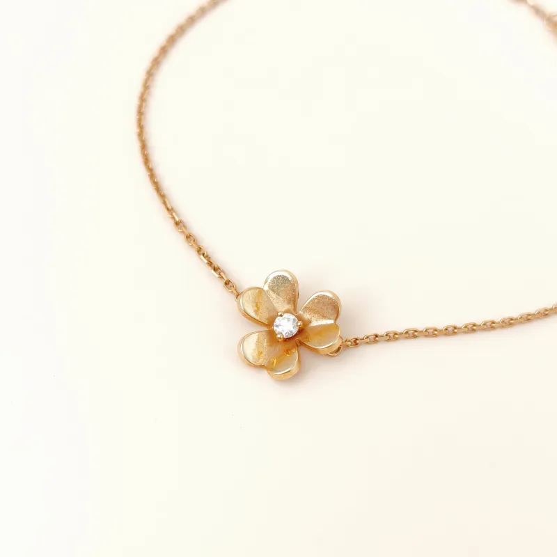 Van Cleef & Arpels Bracelet Frivole Collection Yellow Gold 18KY ellow Gold Diamond Mini 17cm — cover view 5 of 9