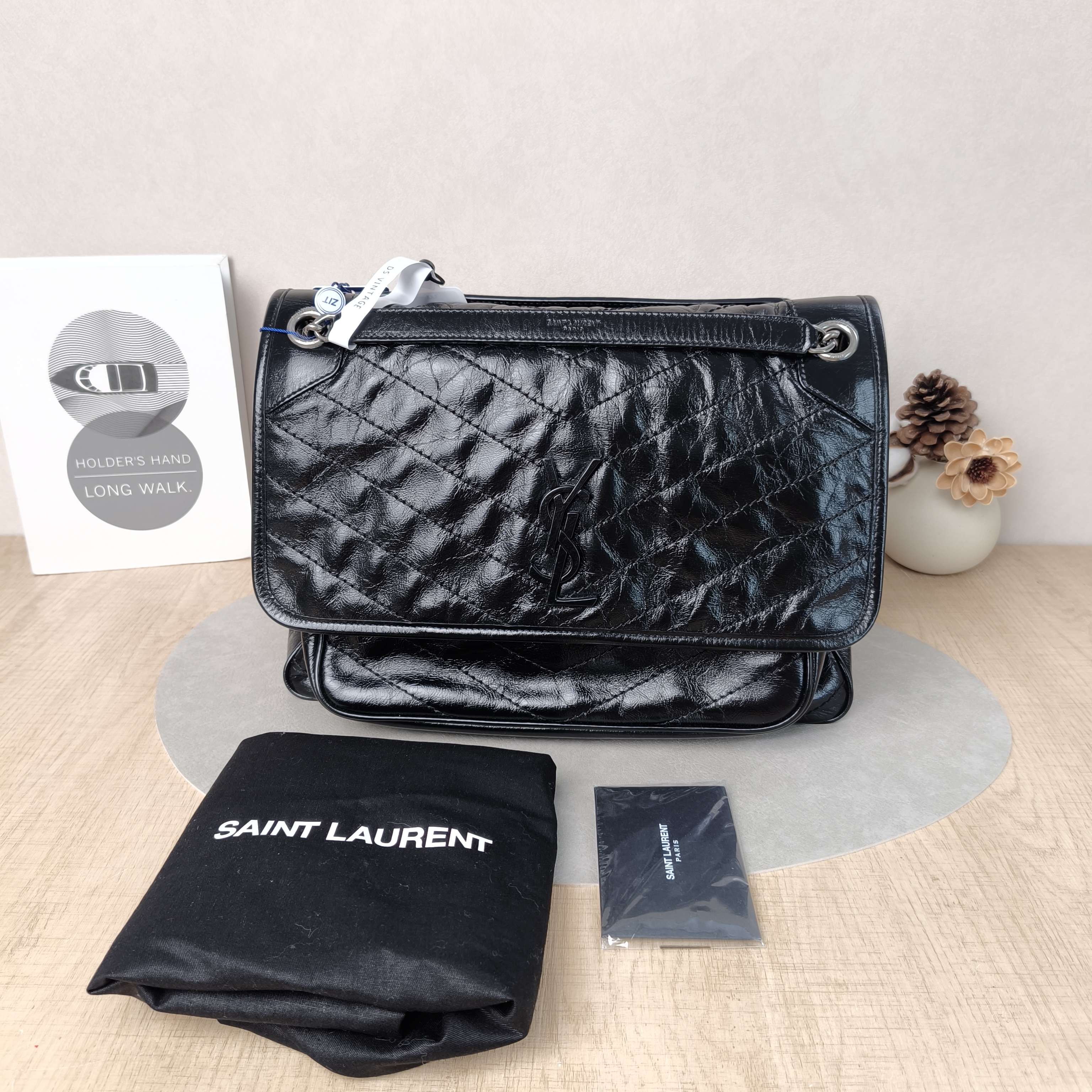 SAINT LAURENT Crossbody Bag Niki D Waxed Leather Calfskin Large32 × 9 × 23 cm — cover view 4 of 6