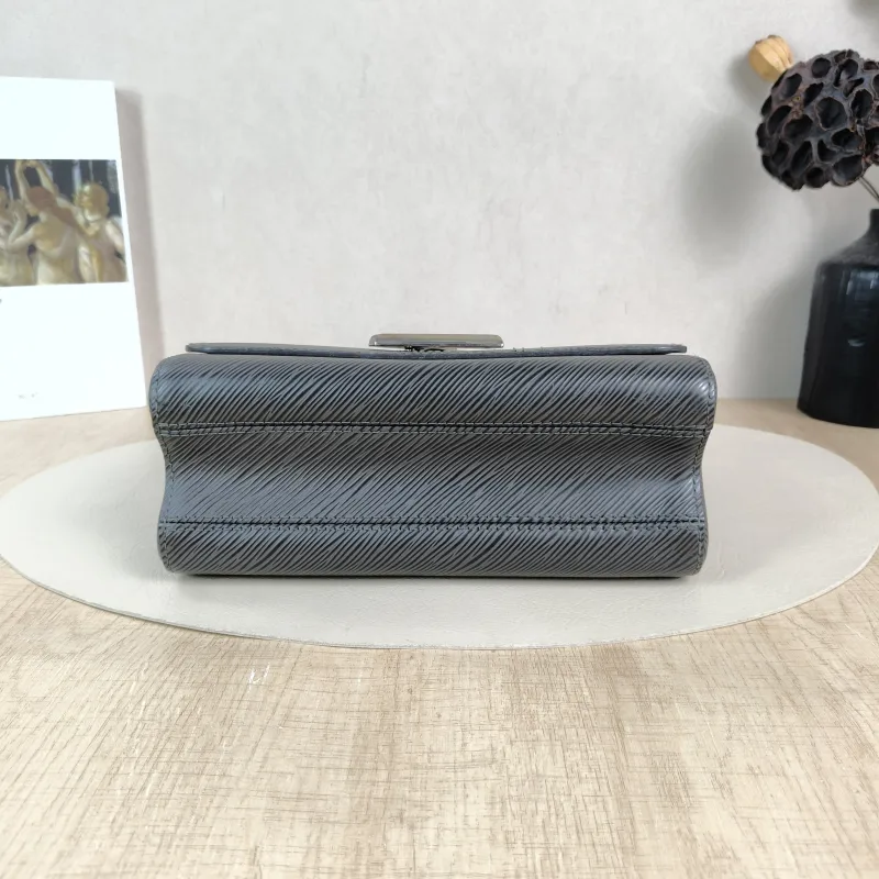 Louis Vuitton Crossbody Bag Twist Grey Calfskin Medium 23 × 9.5 × 17 cm — cover view 6 of 6