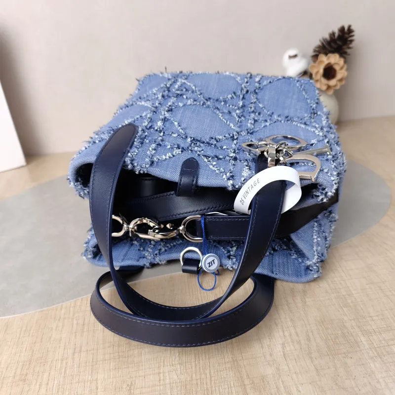 DIOR Top Handle Bag TOUJOURS Edition Blue Small 18.5 × 12 × 18.5 cm — detail view 5 of 14