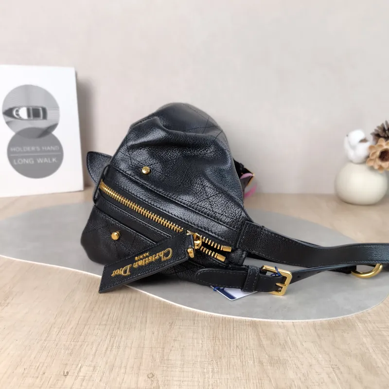 DIOR Shoulder Bag D-Journey Shoulder Bag Hobo Black Calfskin Medium 33 × 15 × 16 cm — detail view 7 of 10